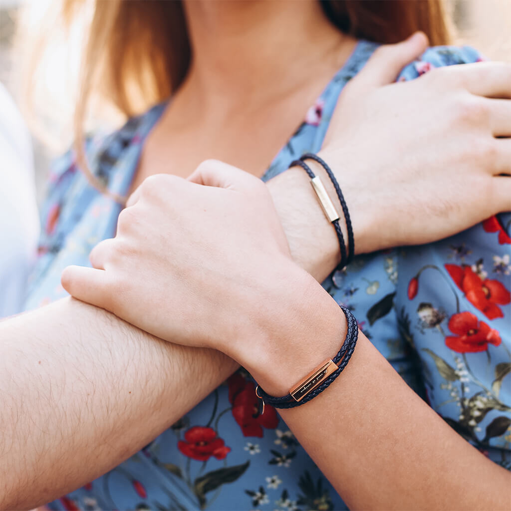 Customized engraving bracelet for couples