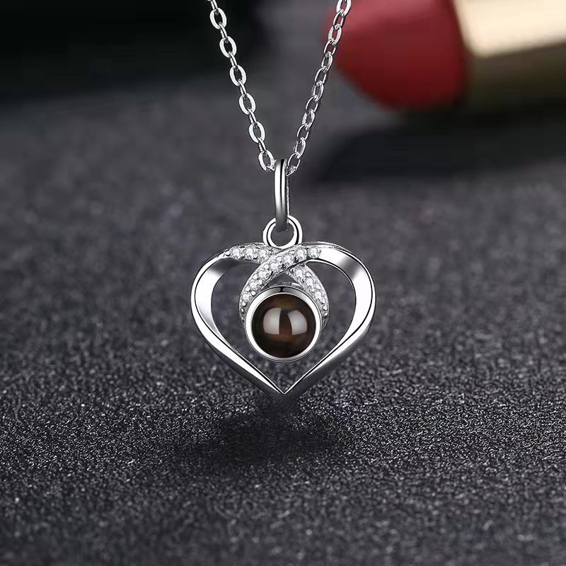 Eternal Heart Projection Necklace