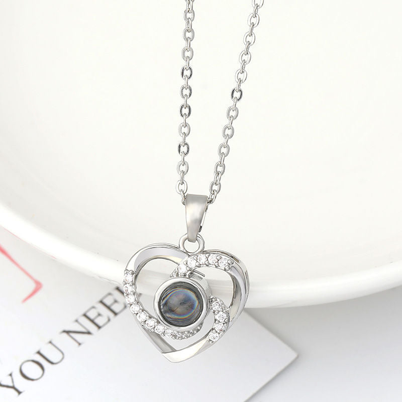 Intertwined Love Projection Necklace