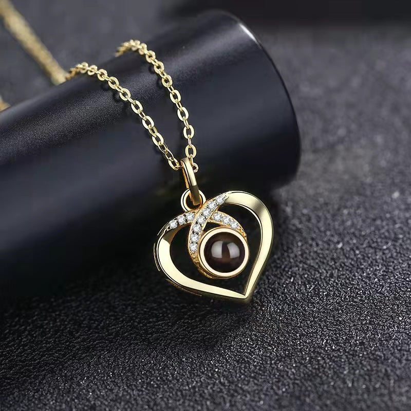 Eternal Heart Projection Necklace