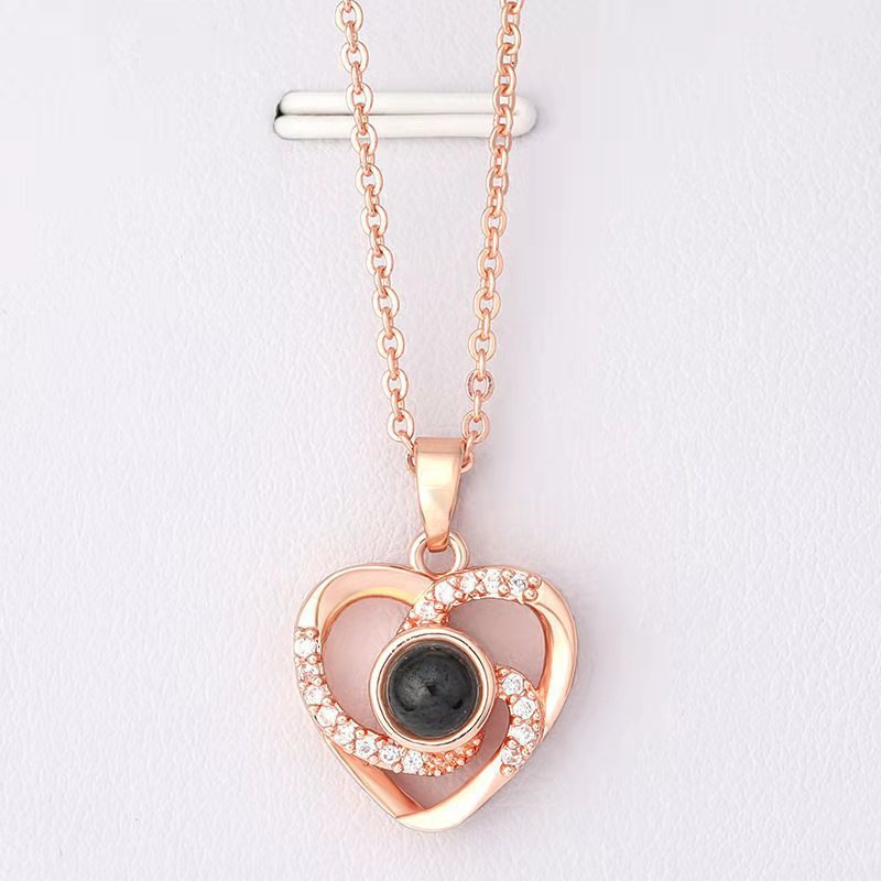 Intertwined Love Projection Necklace